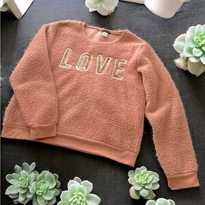 Cozy Pink Fleece Sweater